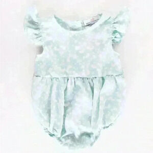 Bailey’s Blossom Ruffle Sleeve Bubble Romper Size 6-9 months